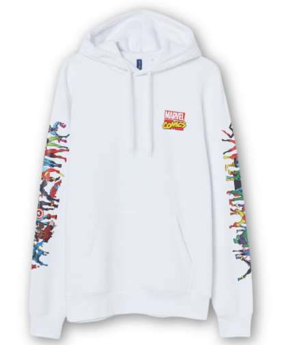 Marvel comic white hoodie