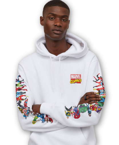 Marvel comic white hoodie